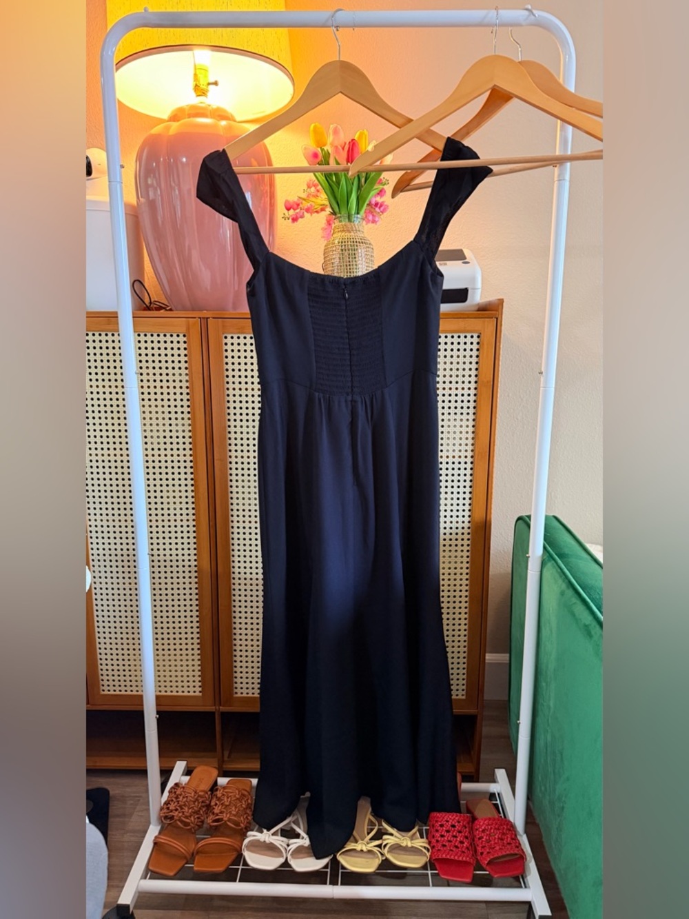 Reformation Bryson Dress In Black, brand new without tags, never worn, no flaws. - Picture 9 of 12